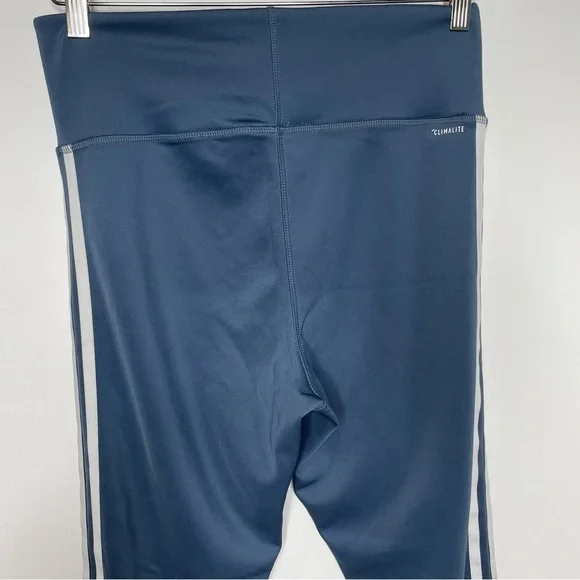 Adidas climalite leggings‎ blue with white stripes size medium - Picture 4 of 5
